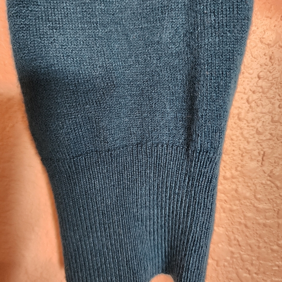 YEMAK Button Down Cardigan Sweater in Teal Size L - Picture 5 of 7